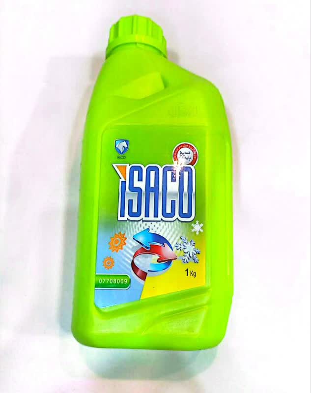 تصویر ضدیخ ایساکو اصلی حجم ۱ لیتر پایه آلی 